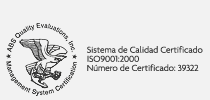Sistema de Calidad Certificado ISO9001:2000 Nmero de Certificado: 39322